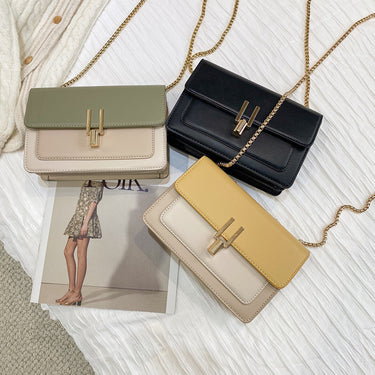 Mori Contrast Chain Crossbody Bag – Elegant Day-to-Night Shoulder Purse